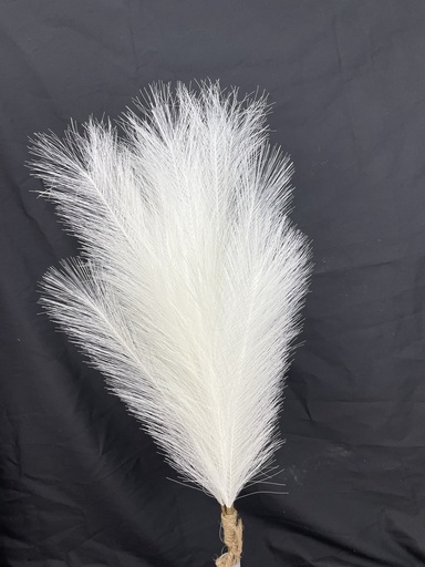 [SA3003-WHT] 28" FEATHER GRASS BUNDLE X3 WHITE