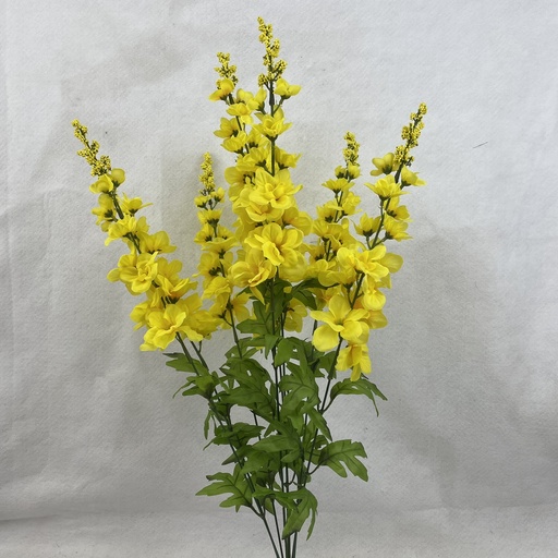 [SB3316-YEL] 28" DELPHINIUM BUSH X8 YELLOW 
