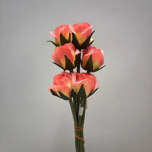 [SE1096-COR] ROSE BUD BUNDLE X6 CORAL