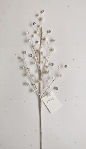 [XL4618-GLD] 21" GEM & PEARL SPRAY X5 GOLD