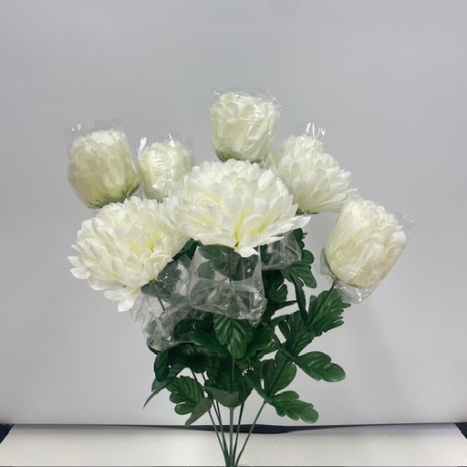 [STF4910-WHT] 22" BALL MUM BUSH X9 WHITE