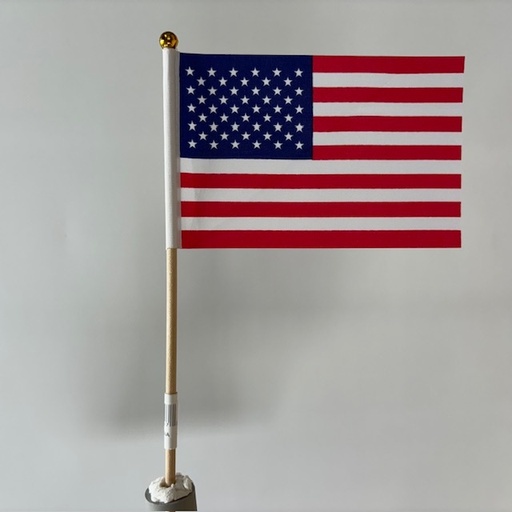 [ST5900] 4" X 6" AMERICAN FLAG (12" STICK)