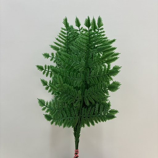 [ST5901] 14" PLASTIC LEATHERLEAF FERN GREEN
