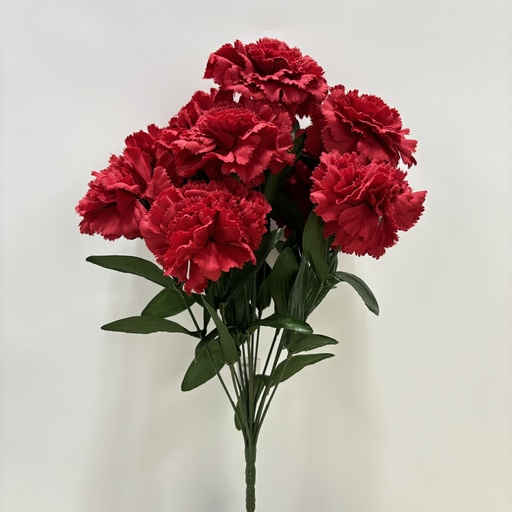 [ST5902-RED] 17" CARNATION BUSH X14 RED (REAL CUT)