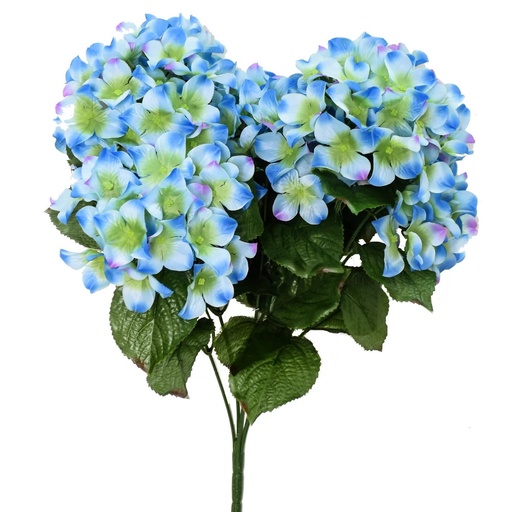 [ST5923-BLU] 21" HYDRANGEA BUSH X5 BLUE
