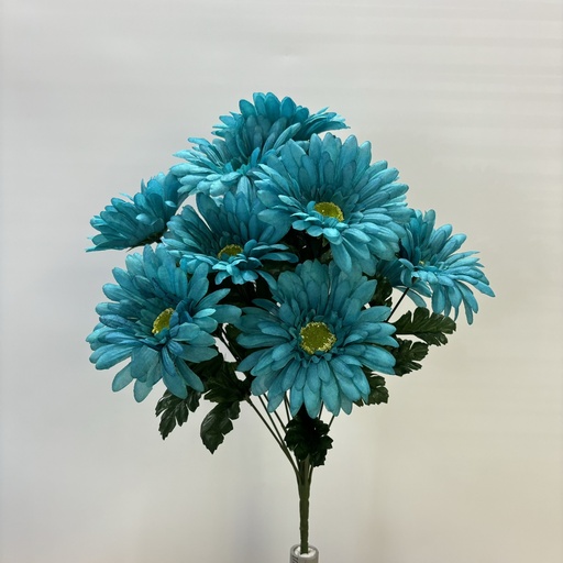 [ST5926-TEL] 17" GERBERA DAISY BUSH X14 TEAL