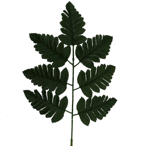 [ST5927] SILK LEATHER FERN 7 LVS