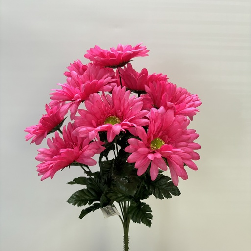 [ST5926-HPK] 17" GERBERA DAISY BUSH X14 HOT PINK