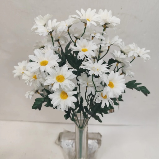 [ST5929-WHT] 16" DAISY BUSH X9 WHITE