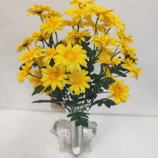 [ST5929-YEL] 16" DAISY BUSH X9 YELLOW