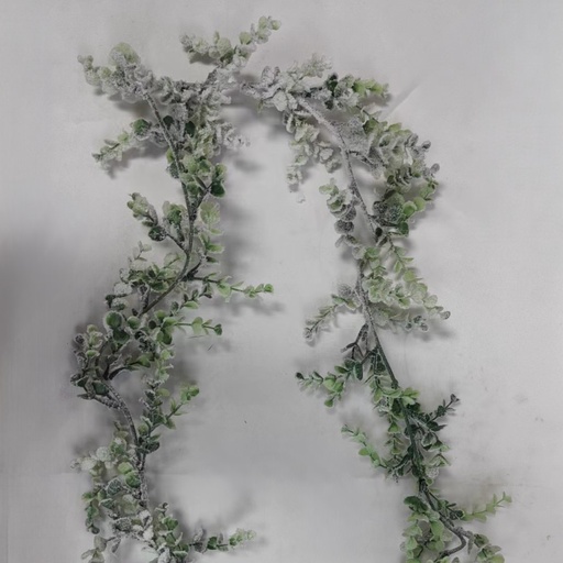 [XE5507] 6' FLOCKED EUCALYPTUS GARLAND