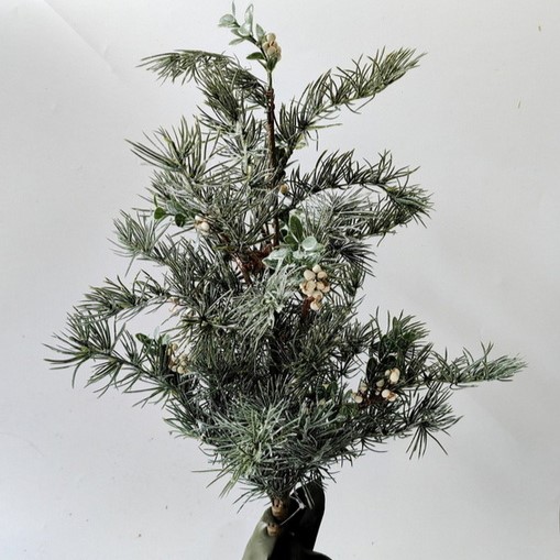 [XL5610] 24" PINE & EUCALYPTUS TREE W/ CREAM BERRIES