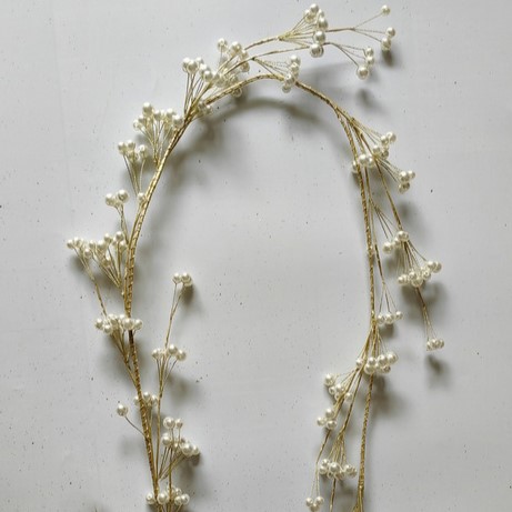 [XL5638] 47" PEARL CLUSTER GARLAND GOLD