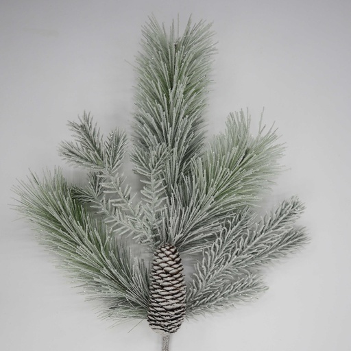 [XB5311] 20" SNOWY PINE SPRAY W/ CONE